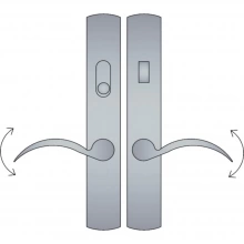 Ashley Norton - CVAD4.55 - Curved American Cylinder Lever Low Multi Point Entry Trim - Configuration 3