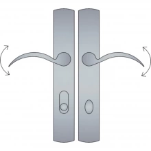 Ashley Norton - CVLP4.55 - Curved American Cylinder Lever High Multi Point Entry Trim - Configuration 1