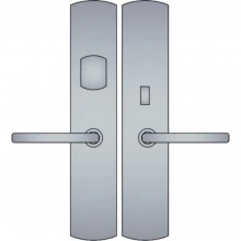 Ashley Norton - CVMOR.12 - Curved 13" x 2-1/2" Lever x Lever Mortise Entry Set