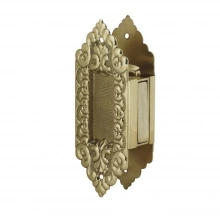 First Impressions Custom Door Pulls - DRB1 138BR PSG - Darby 1 - Pocket Door Pull - Solid Decorative Brass Pocket Trim Set with Passage Mortise for 1-3/8" Door