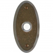 Rocky Mountain Hardware - DBB-E501 - Doorbell Button - 2-5/8" x 5-1/4" Oval Escutcheon