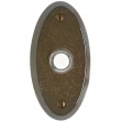 Rocky Mountain Hardware<br />DBB-E501 - Doorbell Button - 2-5/8" x 5-1/4" Oval Escutcheon