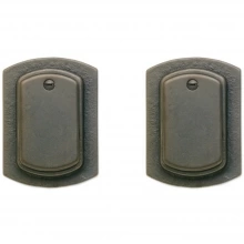Rocky Mountain Hardware - DD501 - Entry Double Cylinder/Dead Bolt - 2-1/2" x 3-3/8" Curved Escutcheons