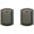 Rocky Mountain Hardware<br />DD501 - Entry Double Cylinder/Dead Bolt - 2-1/2" x 3-3/8" Curved Escutcheons