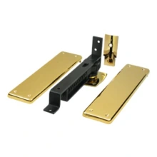 Deltana<br />DASH95CR003 - Spring Hinge, Double Action with Solid Brass Cover Plates - PVD Polished Brass