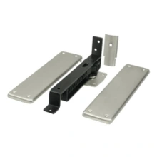 Deltana<br />DASH95U15 - Spring Hinge, Double Action with Solid Brass Cover Plates - Brushed Nickel