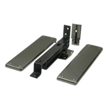 Deltana<br />DASH95U15A - Spring Hinge, Double Action with Solid Brass Cover Plates - Antique Nickel