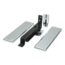 Deltana<br />DASH95U26 - Spring Hinge, Double Action with Solid Brass Cover Plates - Polished Chrome