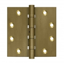 Deltana - DSB45NB-Distressed - 4 1/2" X 4 1/2" Square Hinge PAIR, Ball Bearing, Non-Removable Pin