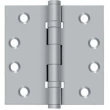Deltana<br />DSB4B - 4" X 4" Square Hinge PAIR, Solid Brass, Heavy Duty Ball Bearing