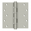 Deltana DSB66BB<br />6" X 6" Square Hinge PAIR, Solid Brass, Heavy Duty Ball Bearing