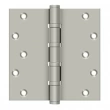 Deltana<br />DSB66BB - 6" X 6" Square Hinge PAIR, Solid Brass, Heavy Duty Ball Bearing