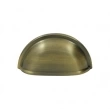 Deltana<br />K43 - Solid Brass Oval Shell Handle Pull - 3 1/2"