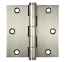 Deltana<br />DSB35B - 3 1/2" X 3 1/2" Square Hinge PAIR, Solid Brass, Heavy Duty Ball Bearing