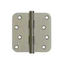 Deltana<br />DSB4R5-RZ - 4" X 4" X 5/8" Radius Hinge PAIR, Zig Zag, Solid Brass Residential