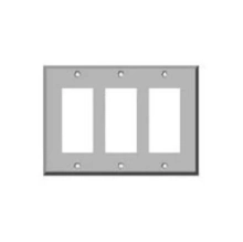 Rocky Mountain Hardware<br />DSP3 - ROCKY MOUNTAIN DECORA SWITCH & RECEPTACLE COVER 3 GANG