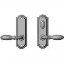 Rocky Mountain Hardware - E015/E016 - Patio Mortise Lock Set - 2" x 6" Ellis Escutcheons