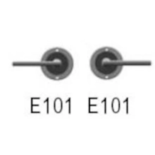 Rocky Mountain Hardware - E101/E101 - Entry Dead Bolt/Spring Latch Set - 3-1/2" Round Designer Escutcheons