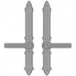 Rocky Mountain Hardware<br />E10874/E10874 - 2" x 15" Briggs Multi-Point Entry Set Escutcheon, American Cylinder - Full Dummy, Lever Low