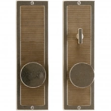 Rocky Mountain Hardware - E115/E116 - Patio Mortise Lock Set - 3" x 10" Designer Escutcheons
