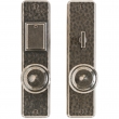 Entry Mortise Lock Set - 2-1/2" x 10" Hammered Escutcheons