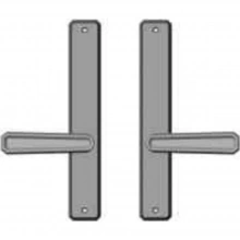 Rocky Mountain Hardware - E30461/E30461 - 1 3/4" x 11" Hammered Multi-Point Entry Set Escutcheon, American Cylinder - Passage, Lever Low