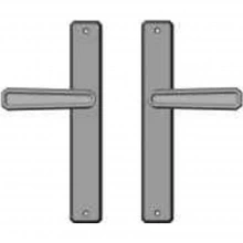 Rocky Mountain Hardware - E30465/E30465 - 1 3/4" x 11" Hammered Multi-Point Entry Set Escutcheon, Profile Cylinder - Full Dummy, Lever High