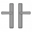 Rocky Mountain Hardware<br />E30465/E30465 - 1-3/4" x 11" Hammered Multi-Point Entry Set Escutcheon, American Cylinder - Full Dummy, Lever High