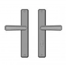 Rocky Mountain Hardware - E30465/E30466  - 1-3/4" x 11" Hammered Multi-Point Entry Set Escutcheon, American Cylinder - Patio, Lever High