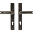 1-3/4" x 11" Hammered Multi-Point Entry Set Escutcheon, Profile Cylinder - Entry, Lever High