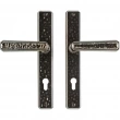 Rocky Mountain Hardware<br />E30468/E30468 - 1-3/4" x 11" Hammered Multi-Point Entry Set Escutcheon, Profile Cylinder - Entry, Lever High