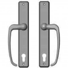 Rocky Mountain Hardware - E30469/E30469 - Entry Sliding Door Set - 1-3/4" x 11" Hammered Escutcheons