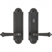 Rocky Mountain Hardware - E30606/E30607 - Patio Mortise Lock Set - 2-1/2" x 9" Corbel Arched Escutcheons