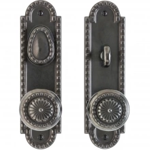 Rocky Mountain Hardware - E30608/E30607 - Entry Mortise Lock Set - 2-1/2" x 9" Corbel Arched Escutcheons