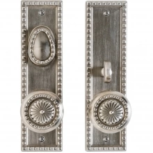 Rocky Mountain Hardware - E30708/E30707 - Entry Mortise Lock Set - 2-1/2" x 9" Corbel Rectangular Escutcheons