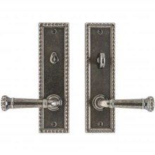Rocky Mountain Hardware - E30709/E30707 - Privacy Mortise Lock Set - 2-1/2" x 9" Corbel Rectangular Escutcheons