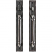 Rocky Mountain Hardware - E30784/E30783 - Entry Sliding Door Set - 2" x 14" Corbel Rectangular Escutcheons