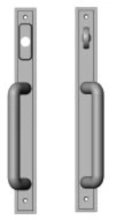 Rocky Mountain Hardware<br />E372/E371 - Entry Sliding Door Set - 1-3/8" x 13" Stepped Escutcheons