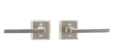 Rocky Mountain Hardware<br />E416/E416 - Privacy Mortise Bolt/Spring Latch Set - 2-5/8" x 2-5/8" Square Escutcheons