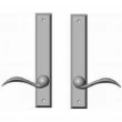 Rocky Mountain Hardware<br />E426/E426 - 1 3/4" x 10" Rectangular Multi-Point Entry Set Escutcheon, American Cylinder - Full Dummy, Lever Low (105 mm c-c)