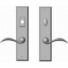 Rocky Mountain Hardware - E459/E458 - 2 1/2" x 11" Rectangular Multi-Point Entry Set Escutcheon, American Cylinder - Entry, Lever Low
