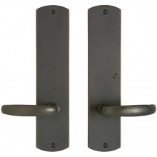 Rocky Mountain Hardware - E512/E512 - Passage Mortise Lock Set - 2-1/2" x 11" Curved Escutcheons