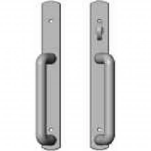 Rocky Mountain Hardware - E520/E521 - Patio Sliding Door Set - 1-3/8" x 11" Curved Escutcheons