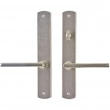 Rocky Mountain Hardware<br />E531/E537 - 1 3/4" x 11" Curved Multi-Point Entry Set Escutcheon, American Cylinder - Patio, Lever Low
