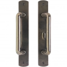 Rocky Mountain Hardware - E551/E552 - Patio Sliding Door Set - 1-3/4" x 11" Curved Escutcheons