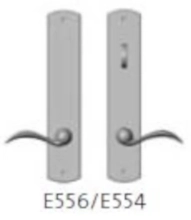 Rocky Mountain Hardware<br />E556/E554 Patio - Endura Trilennium Curved Multipoint Patio Lever Set