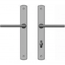 Rocky Mountain Hardware - E576/E577 - 1 3/8" x 11" Curved Multi-Point Entry Set Escutcheon, American Cylinder - Patio, Lever High