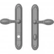 Rocky Mountain Hardware<br />E595/E597 - 1 3/4" x 11" Maddox Multi-Point Entry Set Escutcheon, American Cylinder - Entry, Lever High