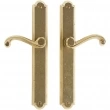 Rocky Mountain Hardware<br />E718/E718 - 1-3/8" x 11" Arched Multi-Point Entry Set Escutcheon, American Cylinder - Passage, Lever High