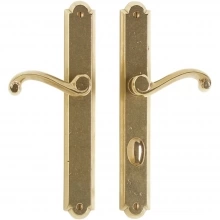 Rocky Mountain Hardware - E718/E785 - 1-3/8" x 11" Arched Multi-Point Entry Set Escutcheon, American Cylinder - Patio, Lever High